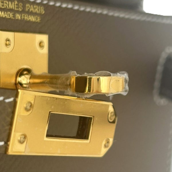 エルメス ミニケリー2 外縫い エトゥープ/ゴールド金具 エプソン K刻印 ２wayショルダー