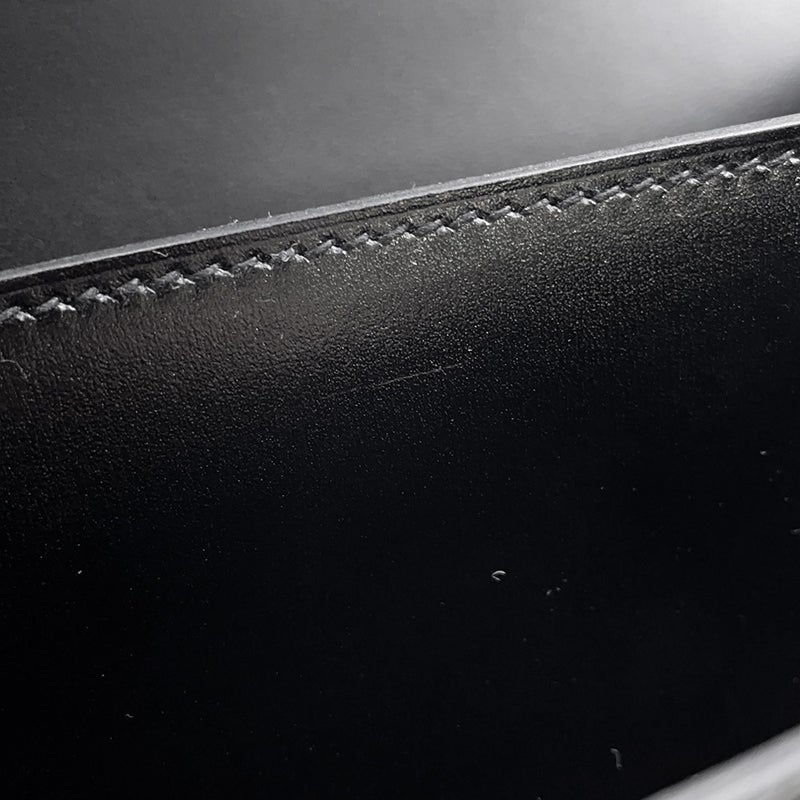 エルメス ミニ コンスタンス3 ミロワール  クルーテ ブラック/シルバー金具 ボックスカーフ W刻印 黒