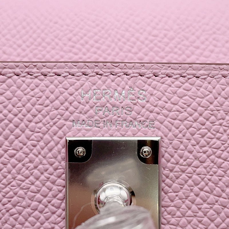 エルメス ハンドバッグ ケリー25 外縫い モーヴシルベストル/シルバー金具 エプソン K刻印 ２wayショルダー