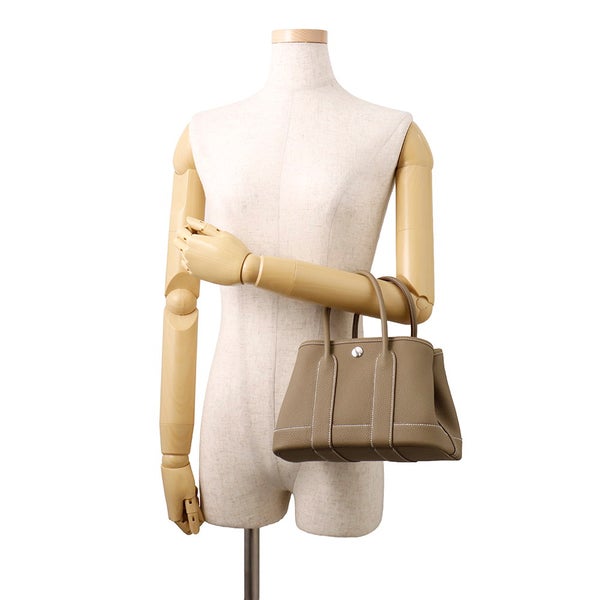 エルメス トートバッグ ネオ・ガーデン 23 ガーデンパーティ エトゥープ/シルバー金具 トゴ K刻印