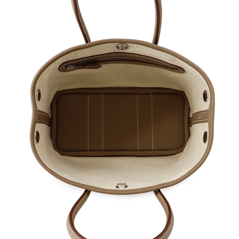 エルメス トートバッグ ネオ・ガーデン 23 ガーデンパーティ エトゥープ/シルバー金具 トゴ K刻印