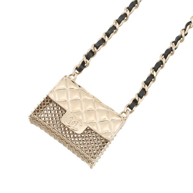 シャネル ネックレス マトラッセ バッグ型 B21 S AB6136 CHANEL チョーカー アクセサリー 黒