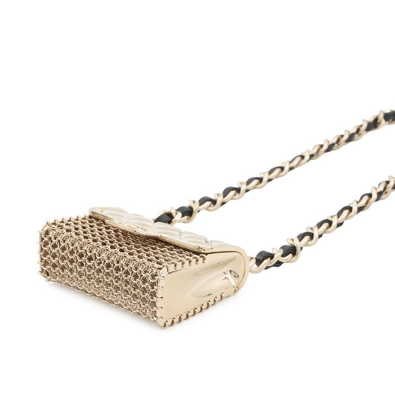 シャネル ネックレス マトラッセ バッグ型 B21 S AB6136 CHANEL チョーカー アクセサリー 黒
