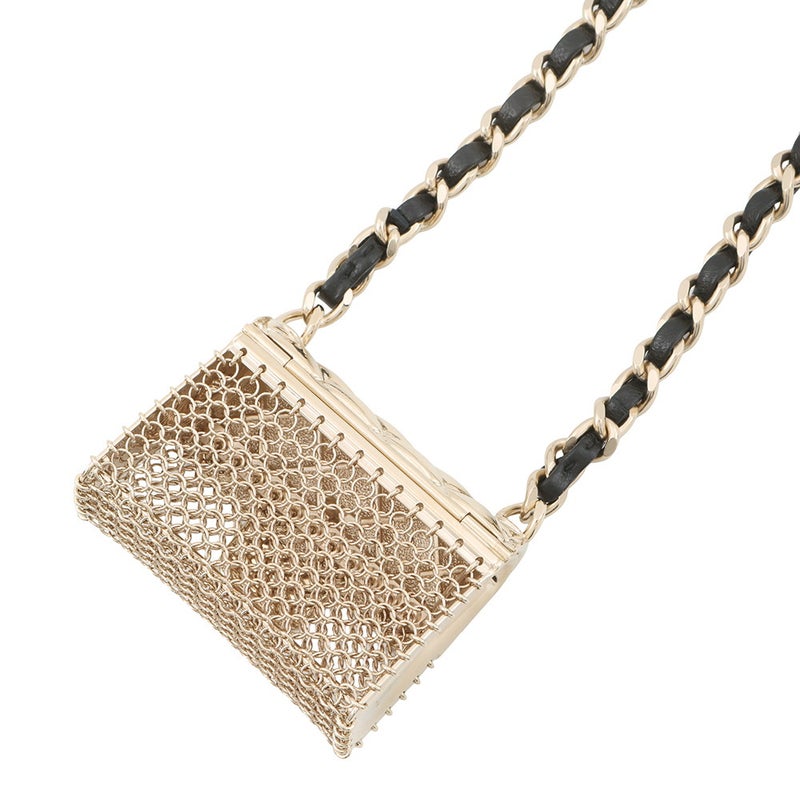 シャネル ネックレス マトラッセ バッグ型 B21 S AB6136 CHANEL チョーカー アクセサリー 黒