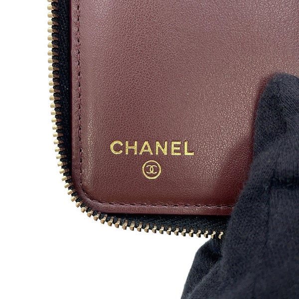 シャネル 二つ折り財布 マトラッセ ココマーク スモールウォレット キャビアスキン AP4652 CHANEL 黒