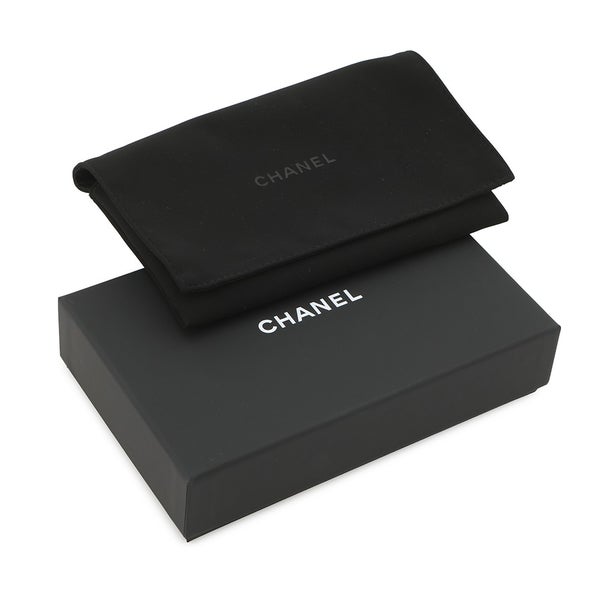 シャネル 二つ折り財布 マトラッセ ココマーク スモールウォレット キャビアスキン AP4652 CHANEL 黒