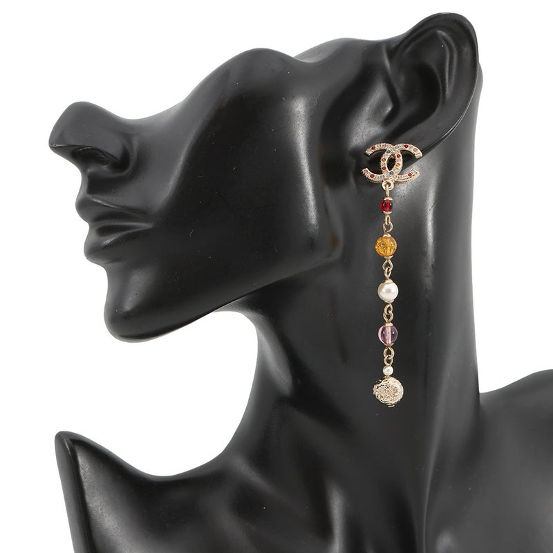 シャネル ピアス ココマーク スイング ラインストーン フェイクパール カラーストーン A20C AB3108 CHANEL アクセサリー