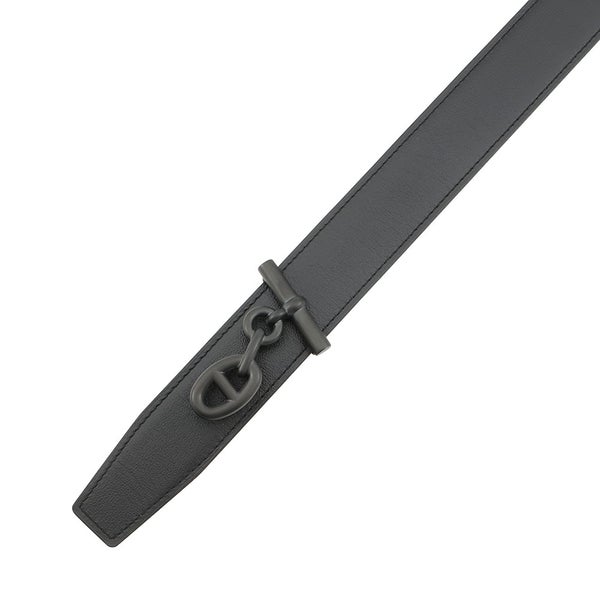エルメス ベルト ヨッティング32 ブラック/ゴールド/ブラック金具 ボックスカーフ/エプソン サイズ95 K刻印 メンズ 黒