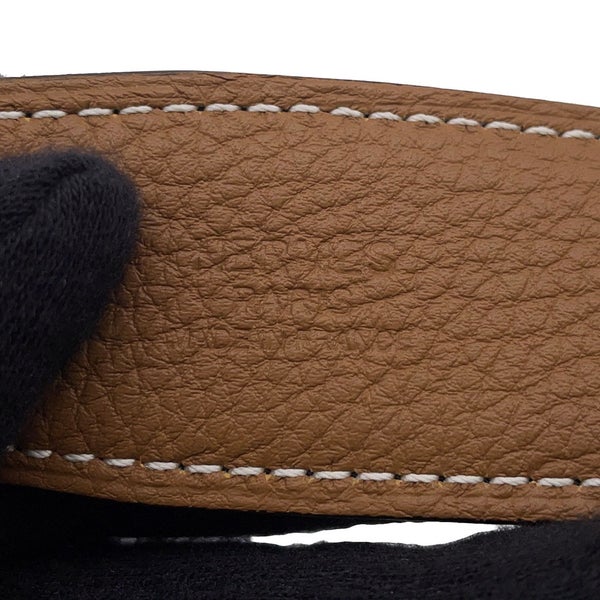 エルメス ベルト ヨッティング32 ブラック/ゴールド/ブラック金具 ボックスカーフ/エプソン サイズ95 K刻印 メンズ 黒