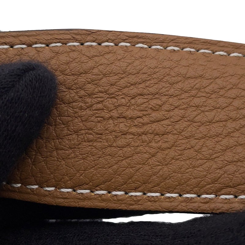 エルメス ベルト ヨッティング32 ブラック/ゴールド/ブラック金具 ボックスカーフ/エプソン サイズ95 K刻印 メンズ 黒