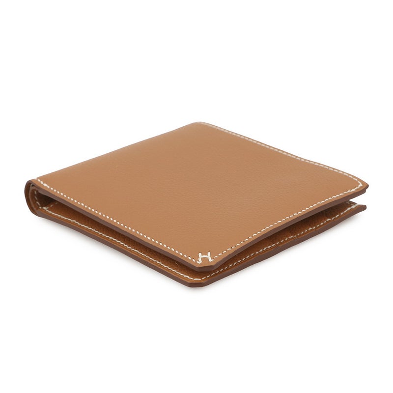 エルメス 二つ折り財布 Hセリエ コンパクト ゴールド/シルバー金具 エバーカラー W刻印 HERMES
