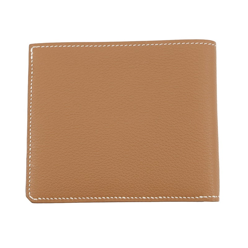 エルメス 二つ折り財布 Hセリエ コンパクト ゴールド/シルバー金具 エバーカラー W刻印 HERMES