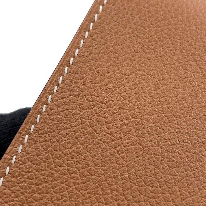 エルメス 二つ折り財布 Hセリエ コンパクト ゴールド/シルバー金具 エバーカラー W刻印 HERMES