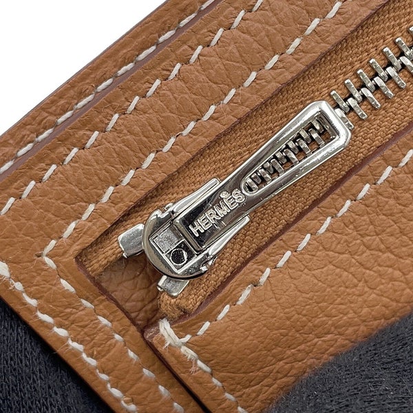 エルメス 二つ折り財布 Hセリエ コンパクト ゴールド/シルバー金具 エバーカラー W刻印 HERMES