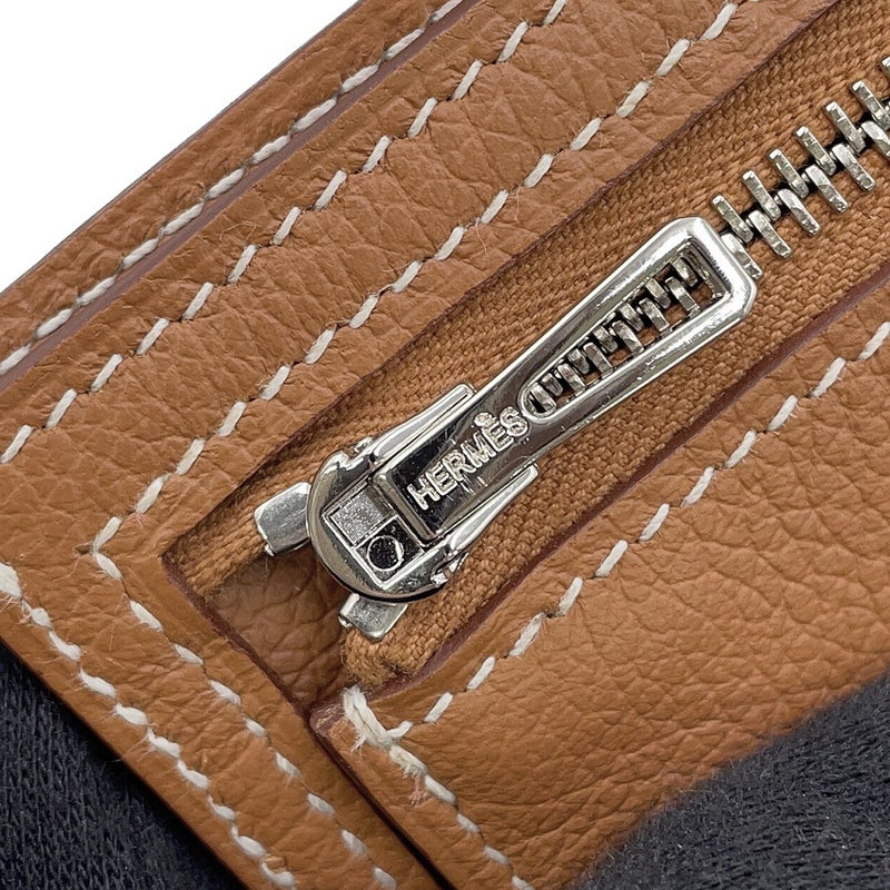エルメス 二つ折り財布 Hセリエ コンパクト ゴールド/シルバー金具 エバーカラー W刻印 HERMES