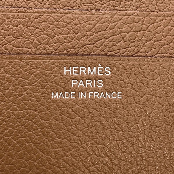 エルメス 二つ折り財布 Hセリエ コンパクト ゴールド/シルバー金具 エバーカラー W刻印 HERMES