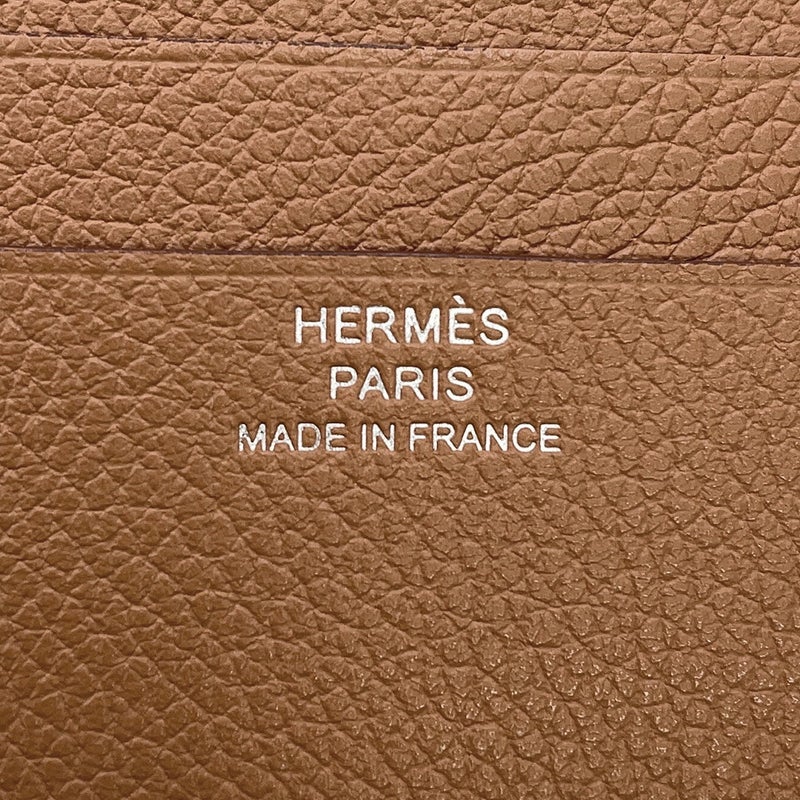 エルメス 二つ折り財布 Hセリエ コンパクト ゴールド/シルバー金具 エバーカラー W刻印 HERMES
