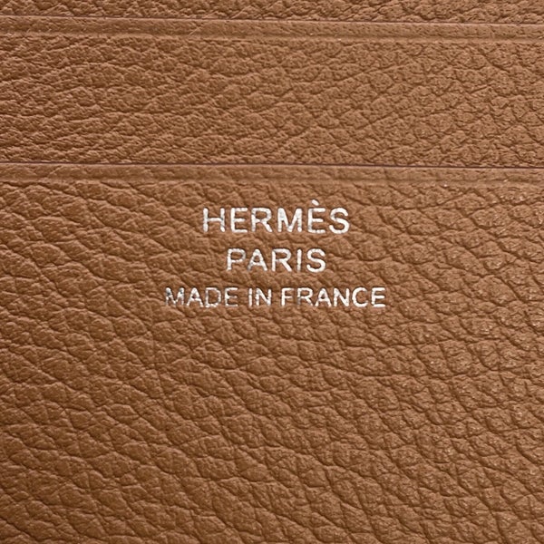 エルメス カードケース Hセリエ オリゾンタル ゴールド エバーカラー W刻印 HERMES 名刺入れ