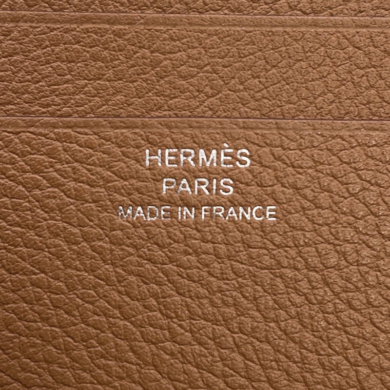エルメス カードケース Hセリエ オリゾンタル ゴールド エバーカラー W刻印 HERMES 名刺入れ