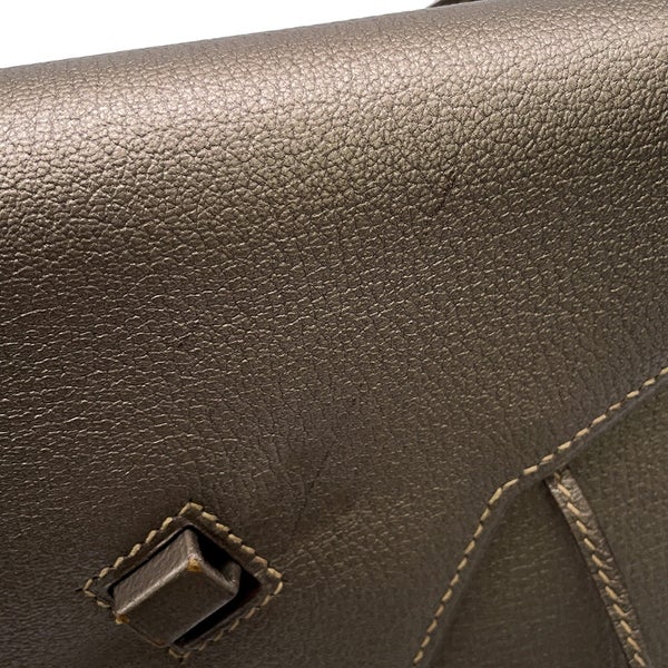 エルメス ショルダーバッグ エンベローブ ゴールド/シルバー金具 シェブルミゾル □I刻印 HERMES バッグ