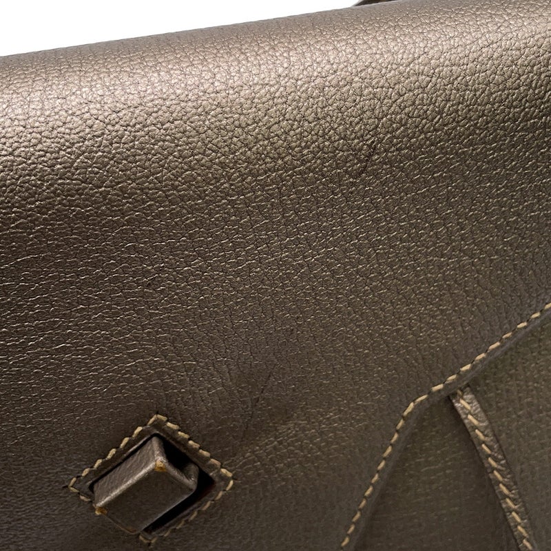 エルメス ショルダーバッグ エンベローブ ゴールド/シルバー金具 シェブルミゾル □I刻印 HERMES バッグ