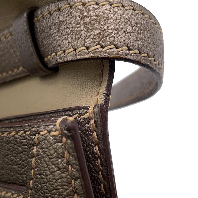 エルメス ショルダーバッグ エンベローブ ゴールド/シルバー金具 シェブルミゾル □I刻印 HERMES バッグ