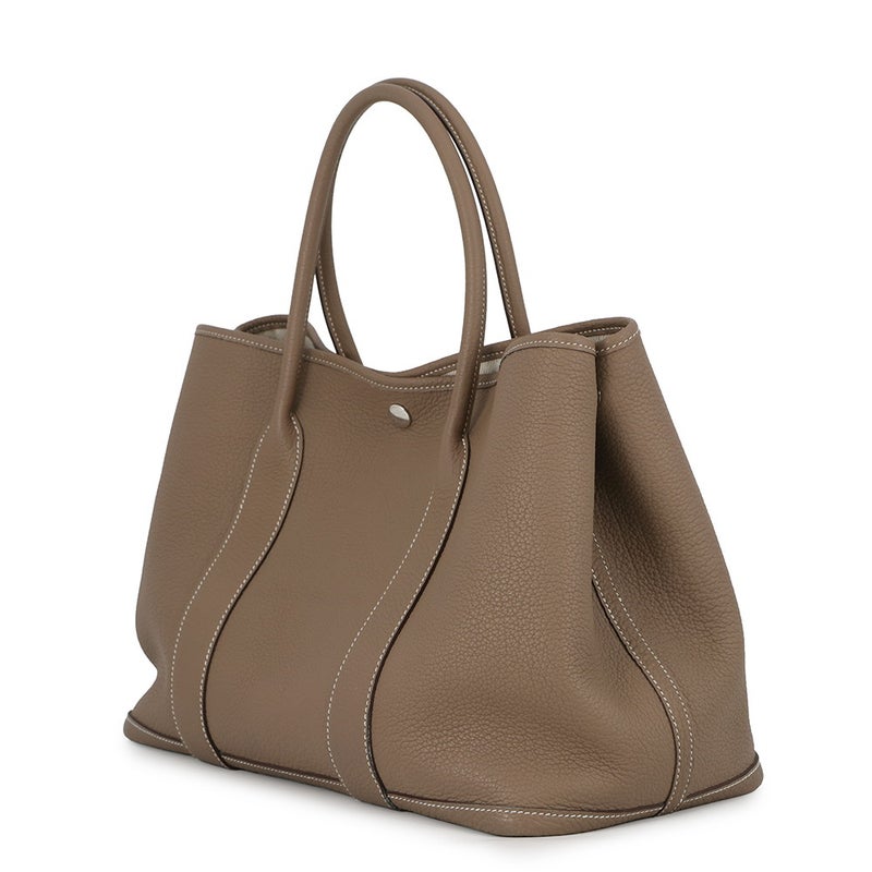 エルメス トートバッグ ガーデンパーティPM エトゥープ/シルバー金具 ネゴンダ C刻印