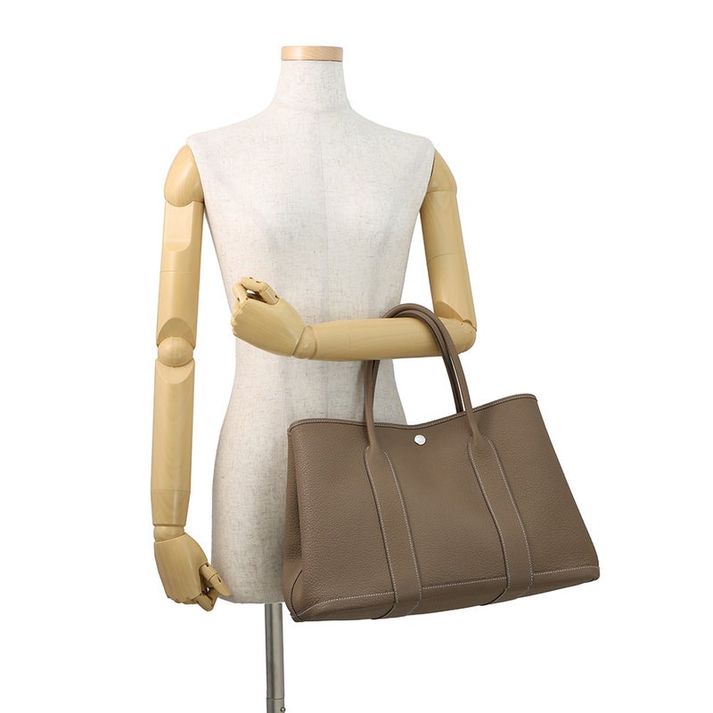 エルメス トートバッグ ガーデンパーティPM エトゥープ/シルバー金具 ネゴンダ C刻印