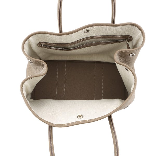 エルメス トートバッグ ガーデンパーティPM エトゥープ/シルバー金具 ネゴンダ C刻印