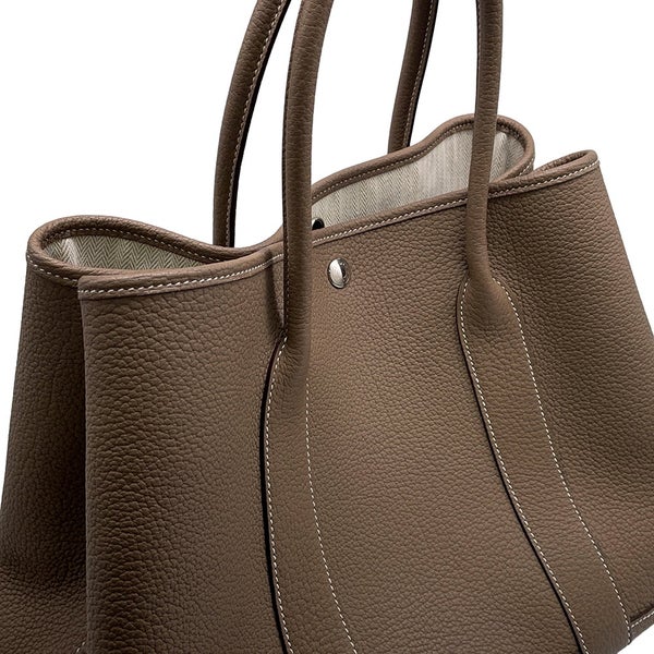 エルメス トートバッグ ガーデンパーティPM エトゥープ/シルバー金具 ネゴンダ C刻印