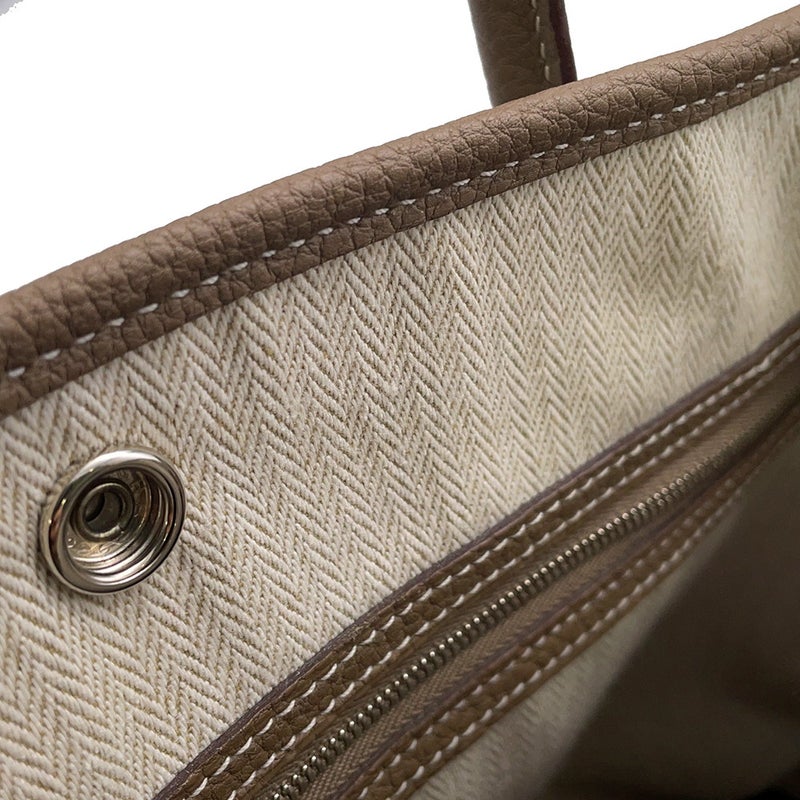 エルメス トートバッグ ガーデンパーティPM エトゥープ/シルバー金具 ネゴンダ C刻印