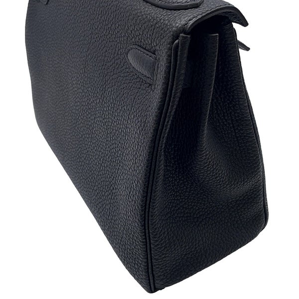 エルメス ハンドバッグ ケリー28 内縫い ブラック/ゴールド金具 トゴ U刻印 ２wayショルダー 黒