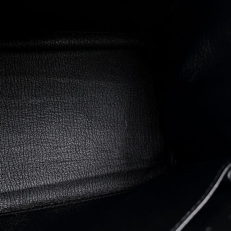 エルメス ハンドバッグ ケリー28 内縫い ブラック/ゴールド金具 トゴ U刻印 ２wayショルダー 黒