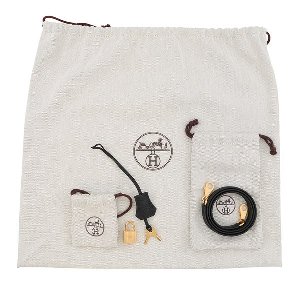 エルメス ハンドバッグ ケリー28 内縫い ブラック/ゴールド金具 トゴ U刻印 ２wayショルダー 黒