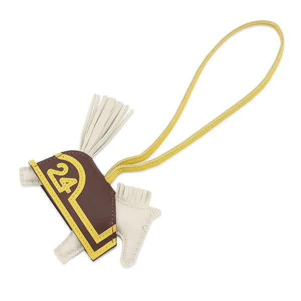 エルメス バッグチャーム ロデオPM ロベオ24 クレ/テール/ジョーヌナプル ラムスキン/スイフト K刻印 HERMES