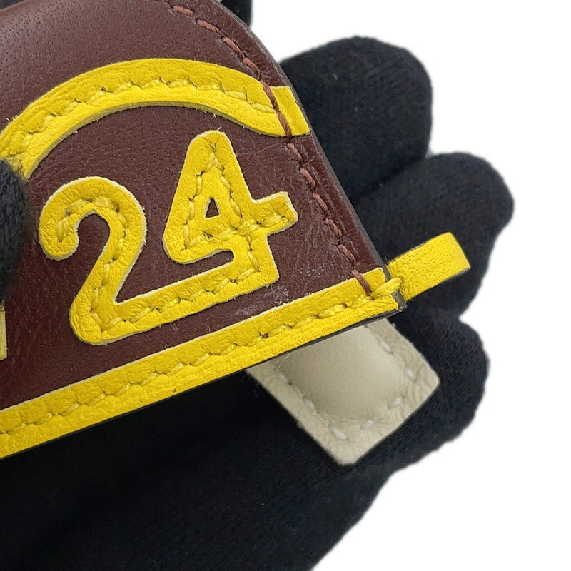 エルメス バッグチャーム ロデオPM ロベオ24 クレ/テール/ジョーヌナプル ラムスキン/スイフト K刻印 HERMES