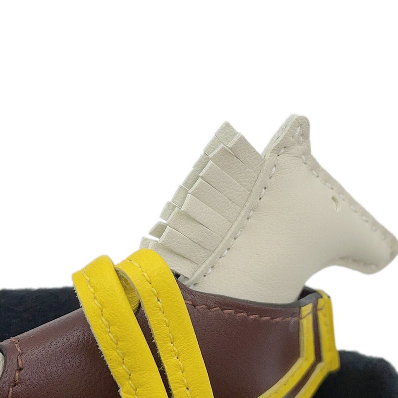 エルメス バッグチャーム ロデオPM ロベオ24 クレ/テール/ジョーヌナプル ラムスキン/スイフト K刻印 HERMES