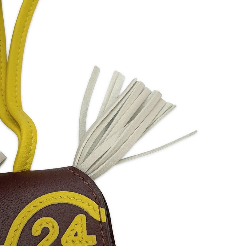 エルメス バッグチャーム ロデオPM ロベオ24 クレ/テール/ジョーヌナプル ラムスキン/スイフト K刻印 HERMES