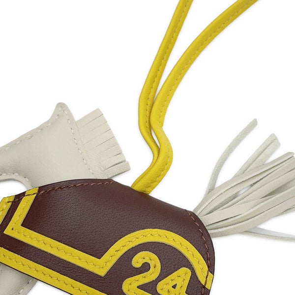 エルメス バッグチャーム ロデオPM ロベオ24 クレ/テール/ジョーヌナプル ラムスキン/スイフト K刻印 HERMES