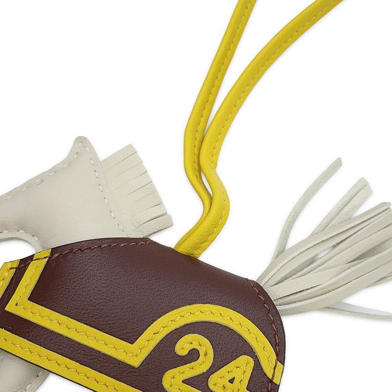 エルメス バッグチャーム ロデオPM ロベオ24 クレ/テール/ジョーヌナプル ラムスキン/スイフト K刻印 HERMES