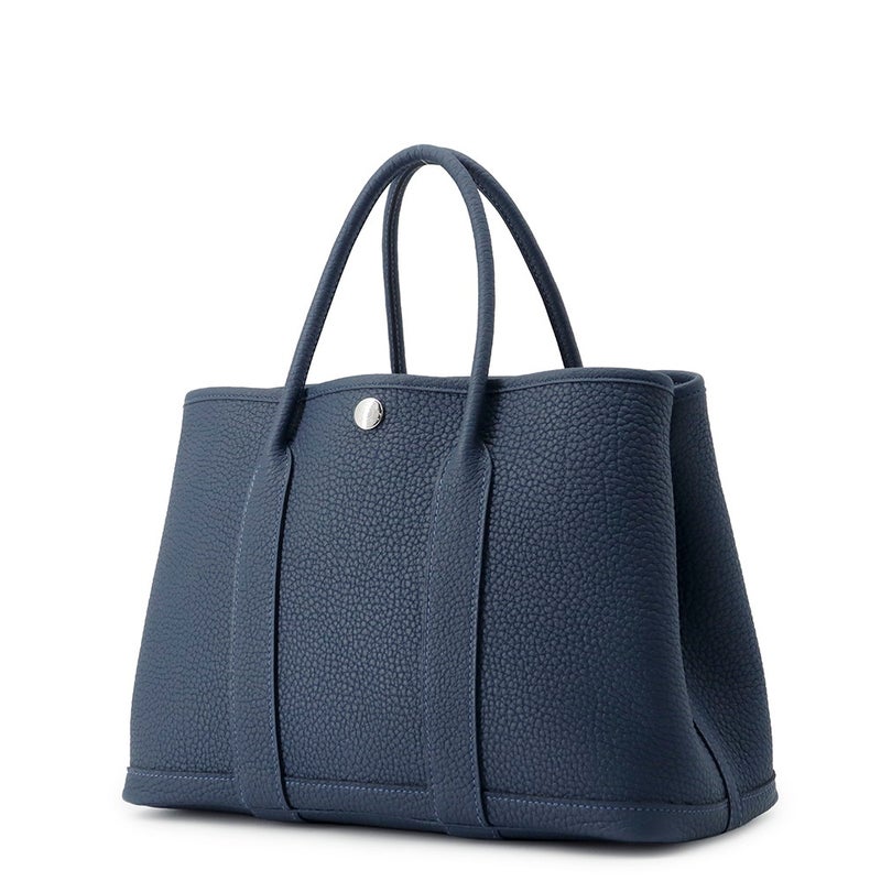エルメス トートバッグ ガーデンパーティTPM ブルードプリュス/シルバー金具 ネゴンダ K刻印