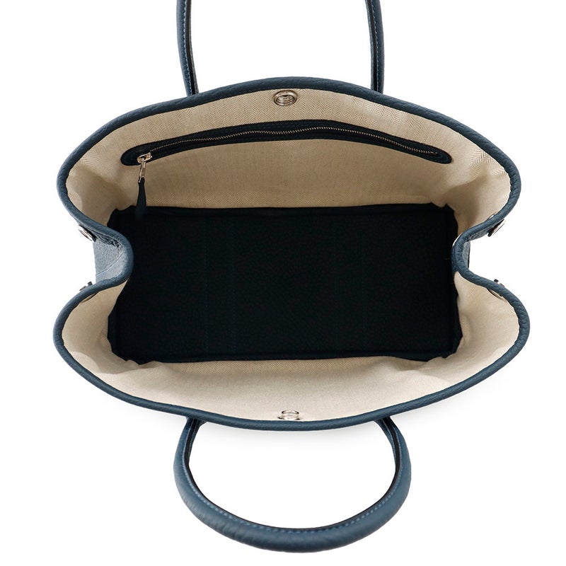 エルメス トートバッグ ガーデンパーティTPM ブルードプリュス/シルバー金具 ネゴンダ K刻印