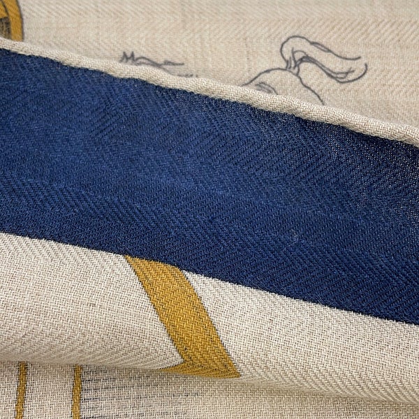 エルメス ストール カレ140 カレジェアン シュヴォー・デシェネ LES CHEVAUX DECHAINES シルク カシミヤ HERMES 2024年春夏