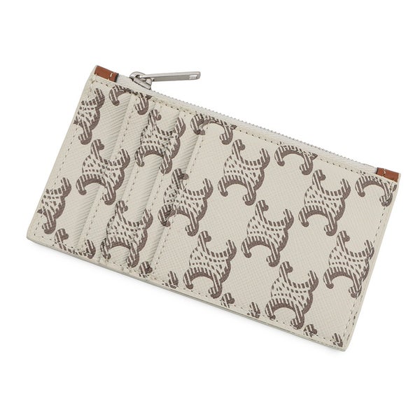 セリーヌ カードケース トリオンフ ジップ付きカードホルダー 10B682EEN CELINE 白