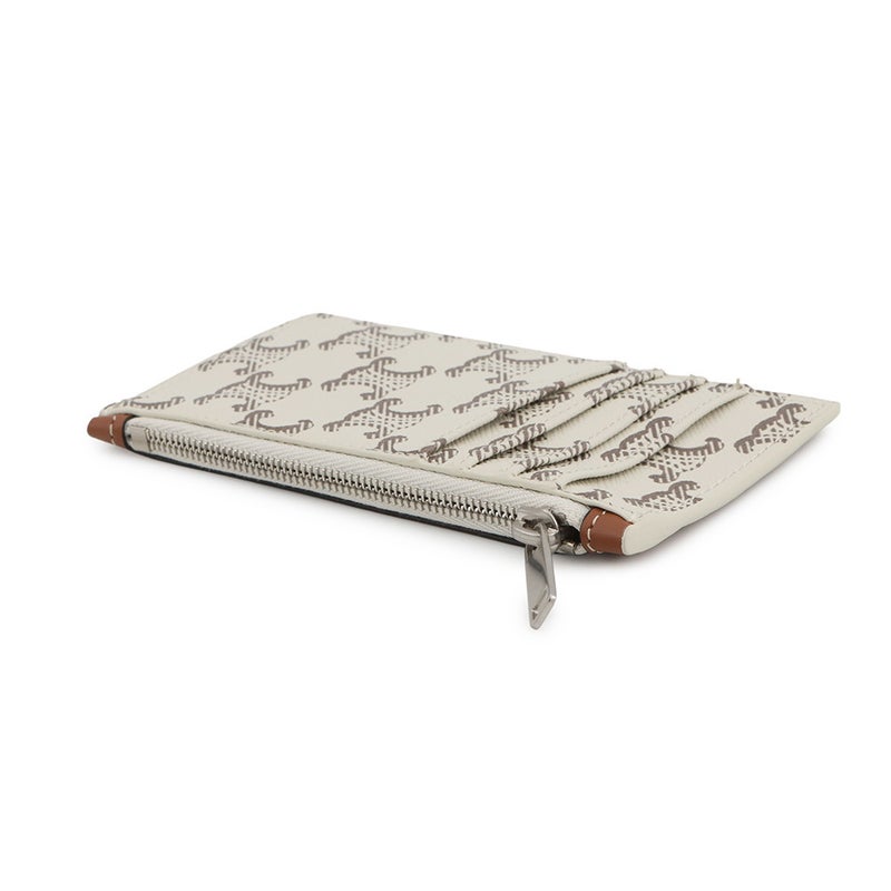 セリーヌ カードケース トリオンフ ジップ付きカードホルダー 10B682EEN CELINE 白