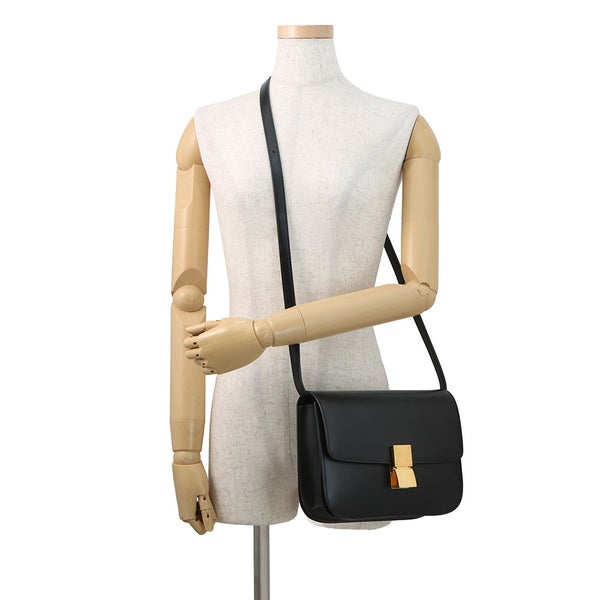 セリーヌ ショルダーバッグ クラシックボックス ミディアム ボックスカーフレザー 189173DLS CELINE 黒