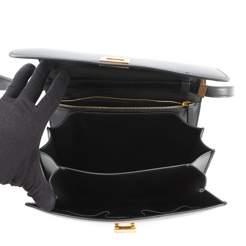 セリーヌ ショルダーバッグ クラシックボックス ミディアム ボックスカーフレザー 189173DLS CELINE 黒