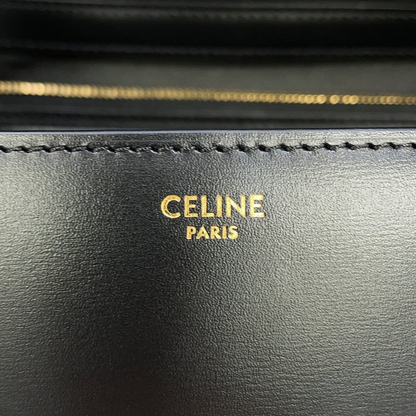 セリーヌ ショルダーバッグ クラシックボックス ミディアム ボックスカーフレザー 189173DLS CELINE 黒