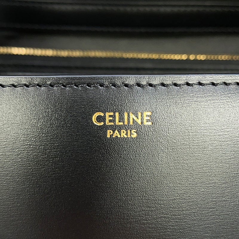 セリーヌ ショルダーバッグ クラシックボックス ミディアム ボックスカーフレザー 189173DLS CELINE 黒