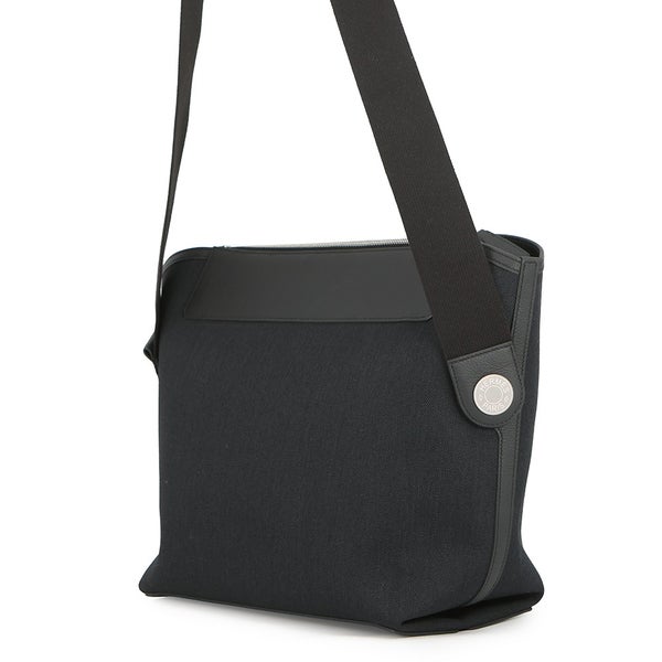 エルメス ショルダーバッグ R.M.S 12H  ブラック/シルバー金具 トワルアッシュ/トリヨン・レガート K刻印 黒